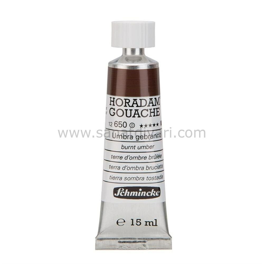 Schmincke 650 Burnt Umber Horadam Gouache Boya 15 ml Seri 1