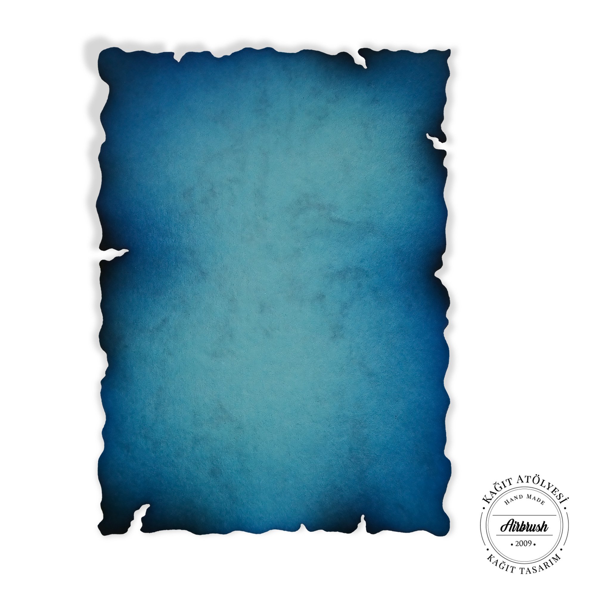 Kağıt Atölyesi 300 gr A5 Mavi Dikdörtgen