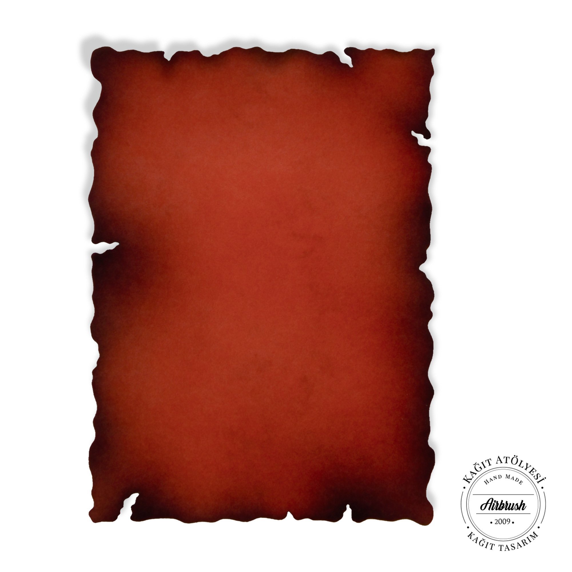 Kağıt Atölyesi 300 gr A6 Kırmızı Dikdörtgen