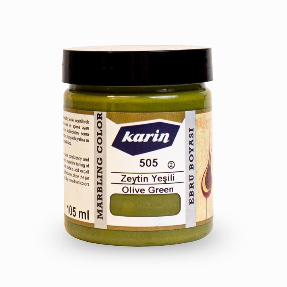 Karin Ebru Boyası 105 ml 505 Zeytin Yeşili
