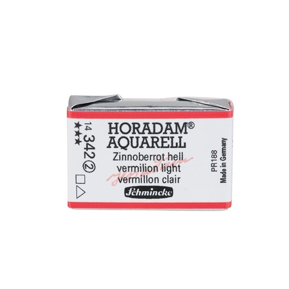 Schmincke Horadam Aquarell Artistik Sulu Boya Tam Tablet Seri 2 342 vermilion light