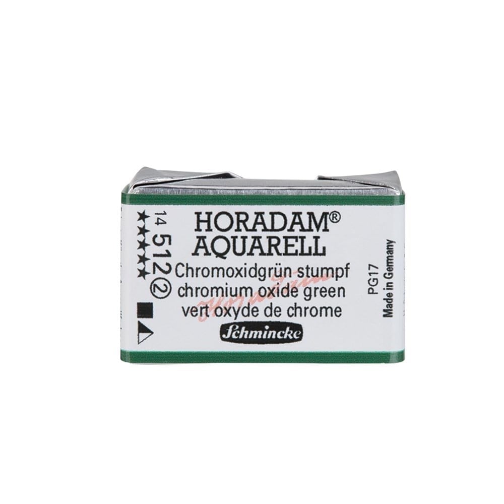 Schmincke Horadam Aquarell Artistik Sulu Boya Tam Tablet Seri 2 512 chromium oxide green