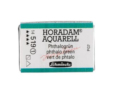 Schmincke Horadam Aquarell Artistik Sulu Boya Tam Tablet Seri 1 519 phthalo green