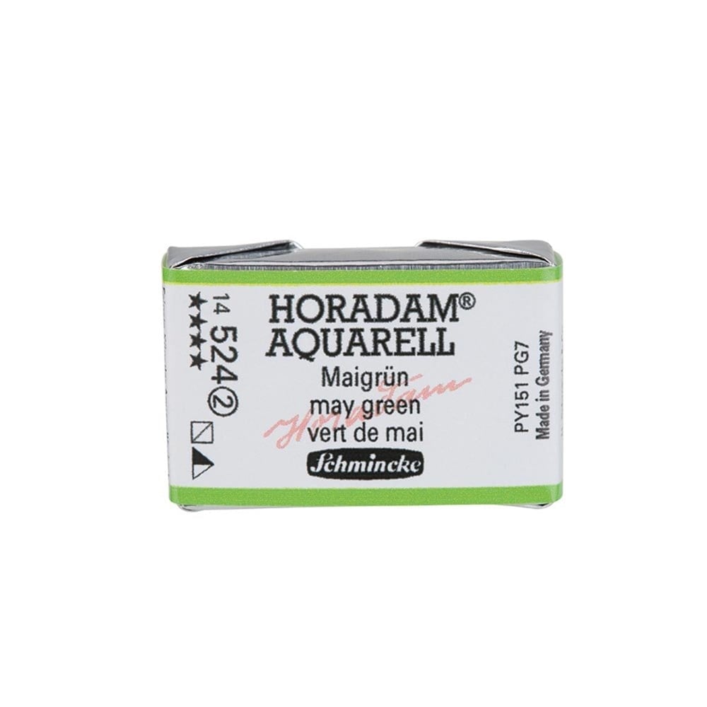 Schmincke Horadam Aquarell Artistik Sulu Boya Tam Tablet Seri 2 524 may green