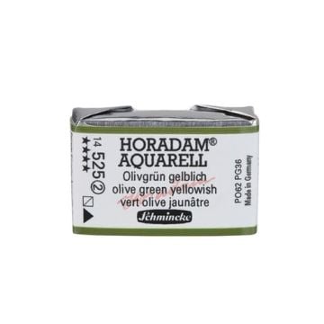 Schmincke Horadam Aquarell Artistik Sulu Boya Tam Tablet Seri 2 525 olive green yellowish