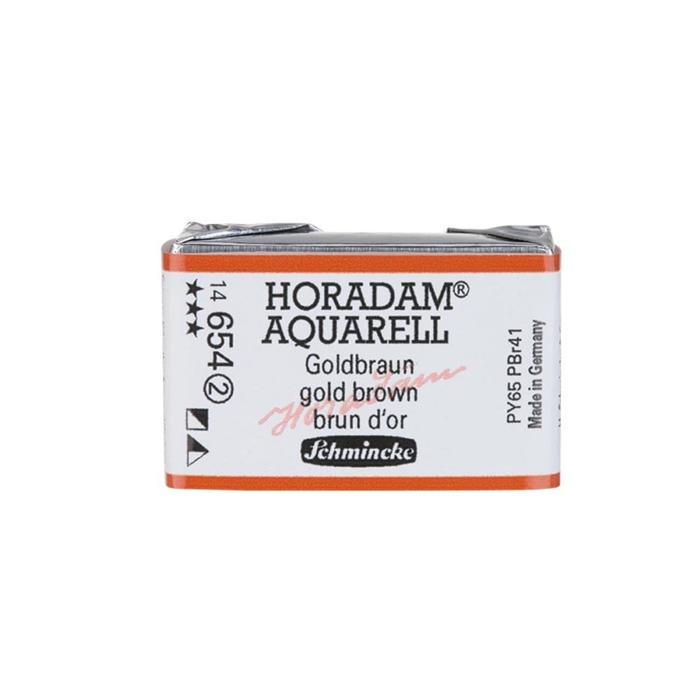 Schmincke Horadam Aquarell Artistik Sulu Boya Tam Tablet Seri 2 654 gold brown