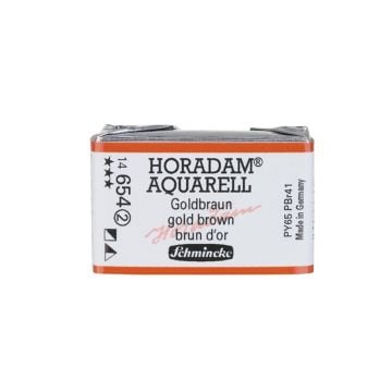 Schmincke Horadam Aquarell Artistik Sulu Boya Tam Tablet Seri 2 654 gold brown