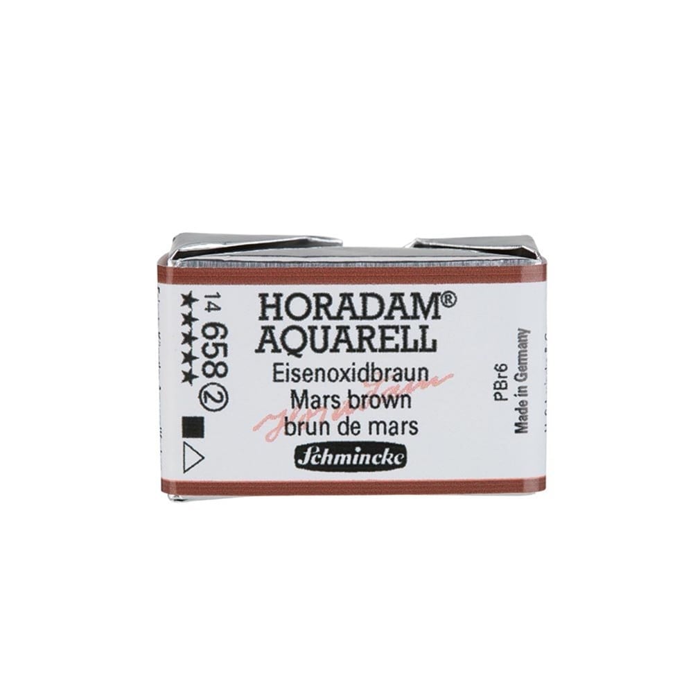 Schmincke Horadam Aquarell Artistik Sulu Boya Tam Tablet Seri 2 658 mars brown