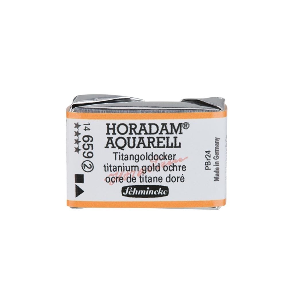 Schmincke Horadam Aquarell Artistik Sulu Boya Tam Tablet Seri 2 659 titanium gold ochre