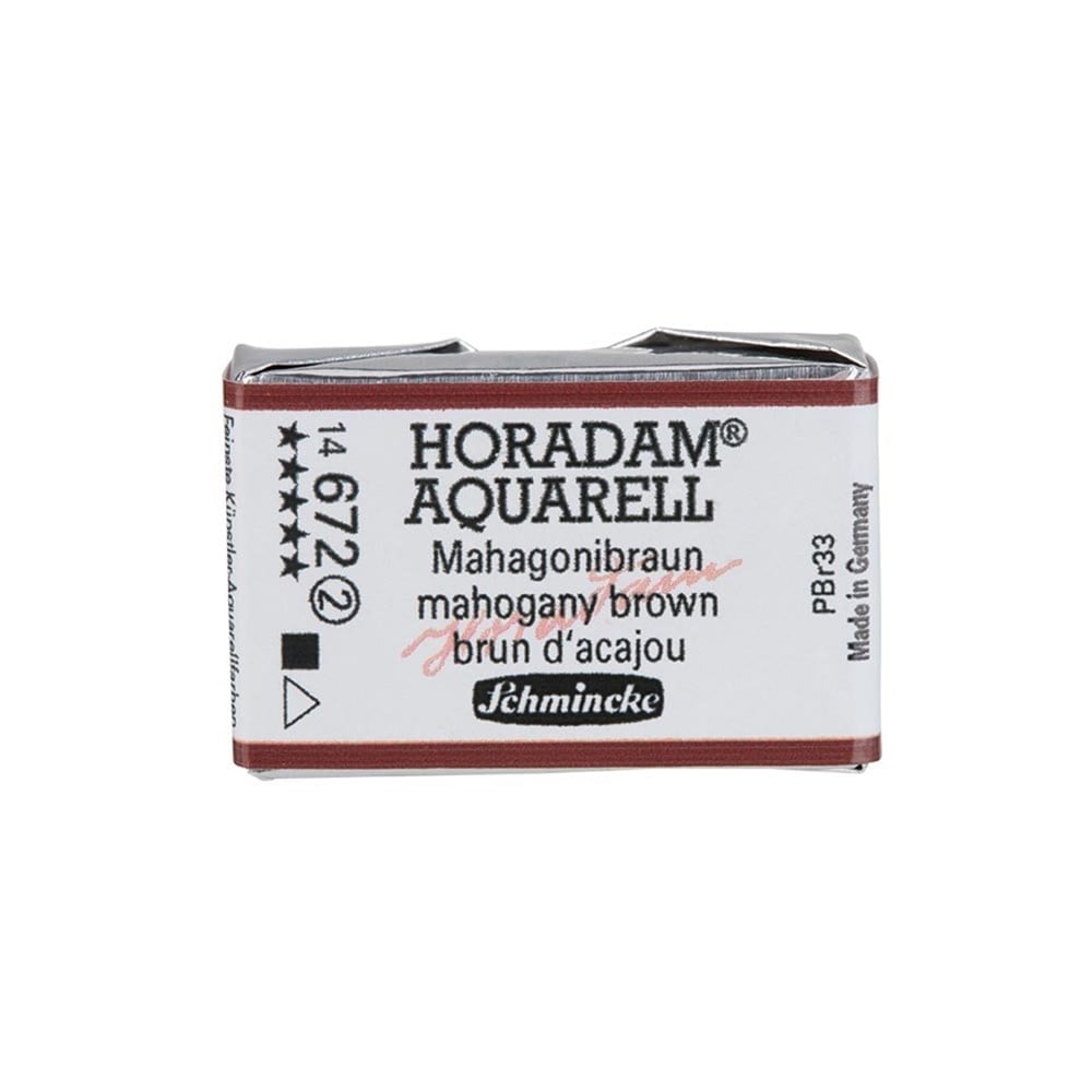 Schmincke Horadam Aquarell Artistik Sulu Boya Tam Tablet Seri 2 672 mahogany brown