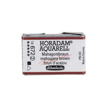 Schmincke Horadam Aquarell Artistik Sulu Boya Tam Tablet Seri 2 672 mahogany brown