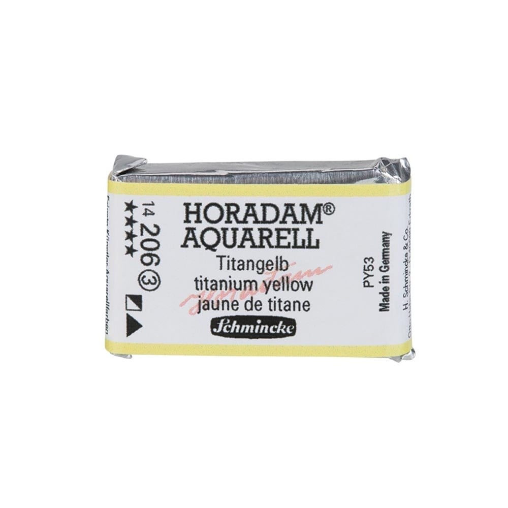 Schmincke Horadam Aquarell Artistik Sulu Boya Tam Tablet Seri 3 206 titanium yellow