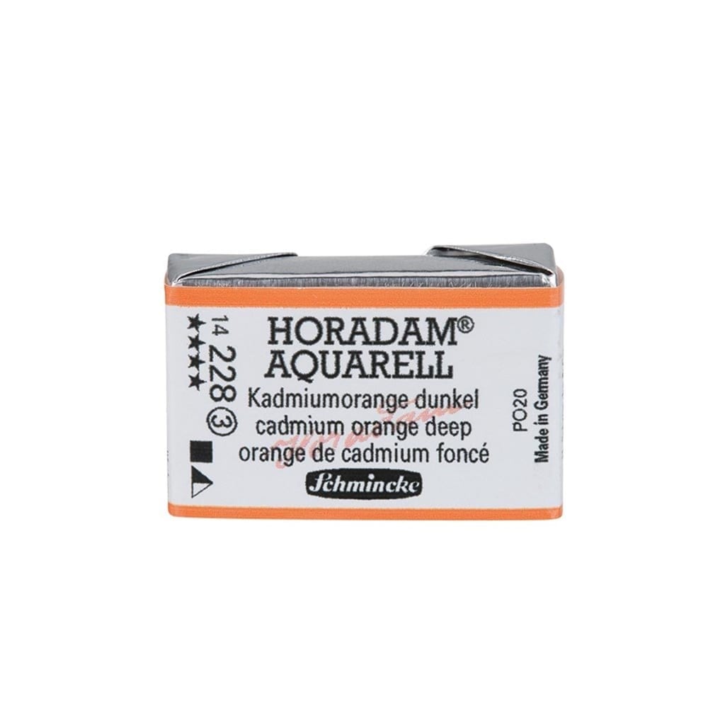 Schmincke Horadam Aquarell Artistik Sulu Boya Tam Tablet Seri 3 228 cadmium orange deep