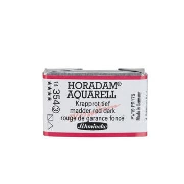 Schmincke Horadam Aquarell Artistik Sulu Boya Tam Tablet Seri 3 354 madder red dark