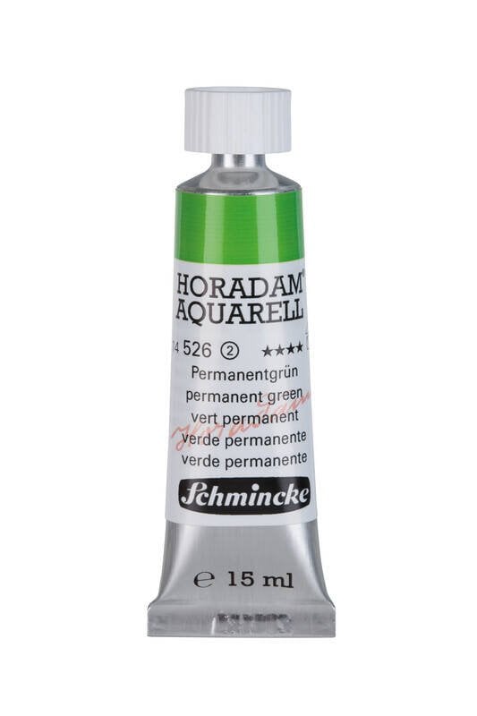 Schmincke Horadam Aquarell Artist Sulu Boya 15 ml Tüp Seri 2 526 Permanent Green
