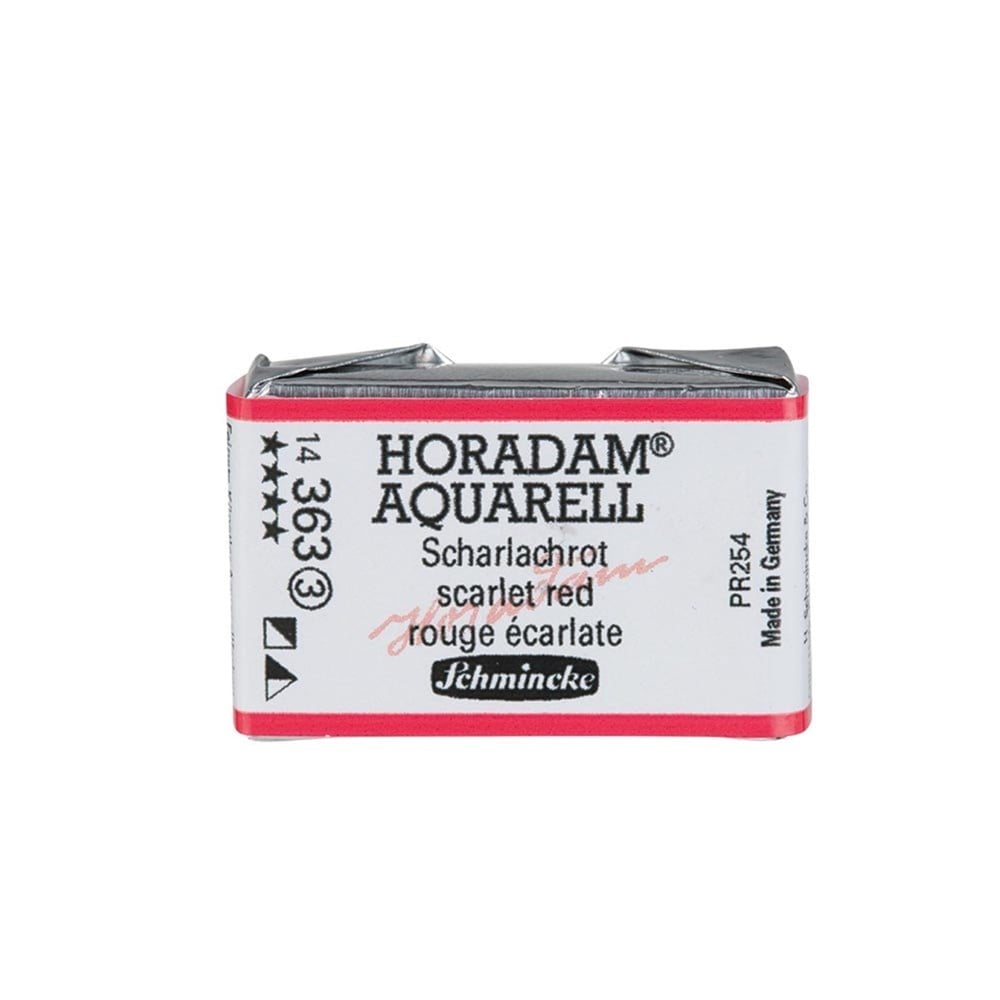 Schmincke Horadam Aquarell Artistik Sulu Boya Tam Tablet Seri 3 363 scarlet red