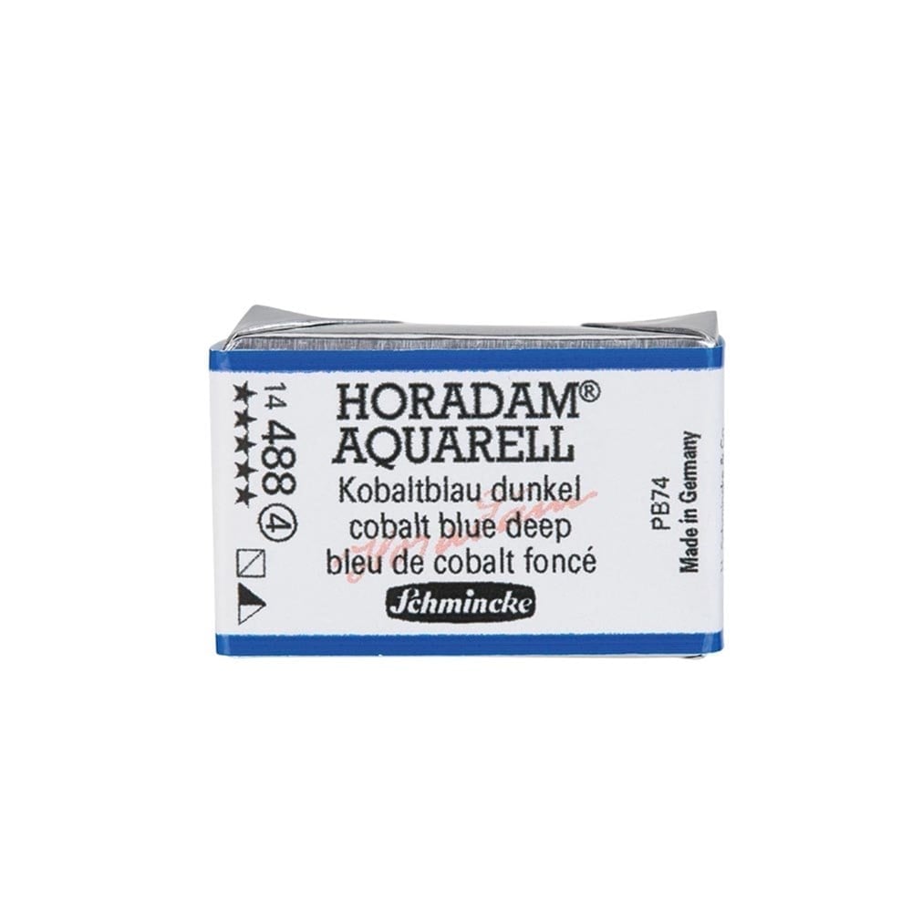 Schmincke Horadam Aquarell Artistik Sulu Boya Tam Tablet Seri 4 488 cobalt blue deep