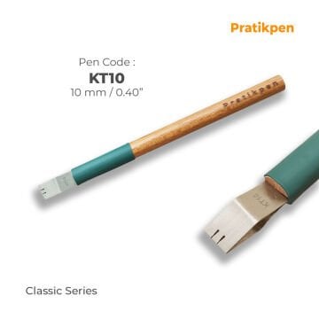 Pratik Pen Klasik KT Düz Kaligrafi Metal Uçlu Kalem No:10