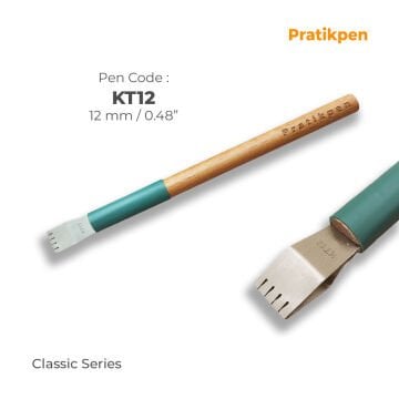 Pratik Pen Klasik KT Düz Kaligrafi Metal Uçlu Kalem No:12