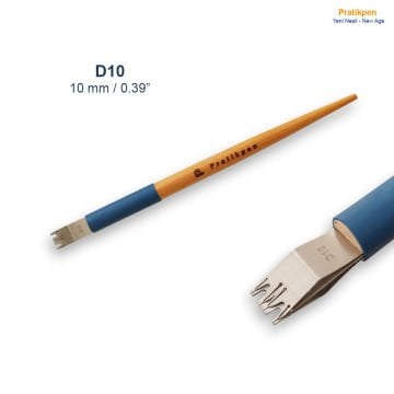 Pratik Pen Klasik D Desenli Kaligrafi Metal Uçlu Kalem No:10