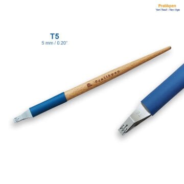 Pratik Pen Klasik T Düz Kaligrafi Metal Uçlu Kalem No:5