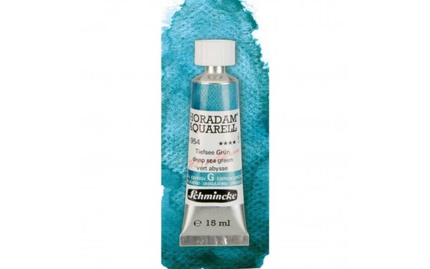 Schmincke Horadam Aquarell Super Granulation Sulu Boya 15 ml Tüp Seri 3 954 Deep Sea Green