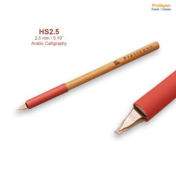 Pratik Pen Klasik HS Yan Kesik Metal Uçlu Hat Kalemi No:2,5