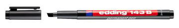 EDDİNG Asetat Kalemi 143B Siyah Yan Kesik Uç