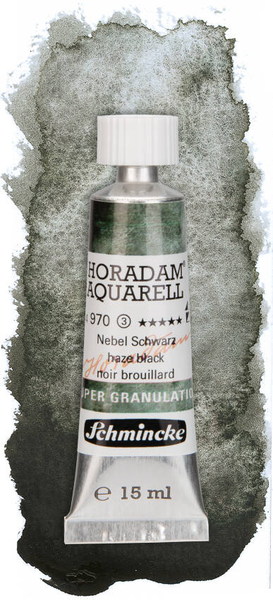 Schmincke Horadam Aquarell Super Granulation Sulu Boya 15 ml Tüp Seri 3 970 Haze Black