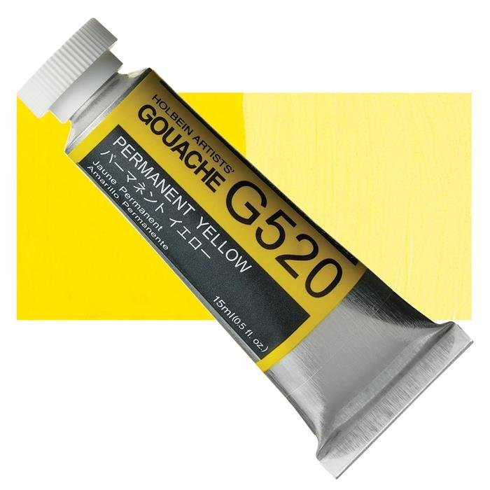 Holbein Guaj Boya 15 ml G520 Permanent Yellow