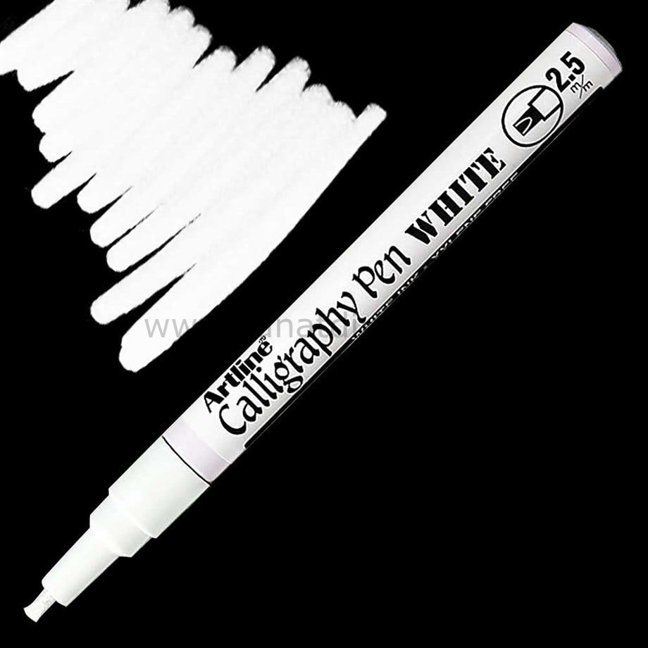 Artline Calligraphy Pen Kaligrafi Kalemi 2.5 mm WHİTE