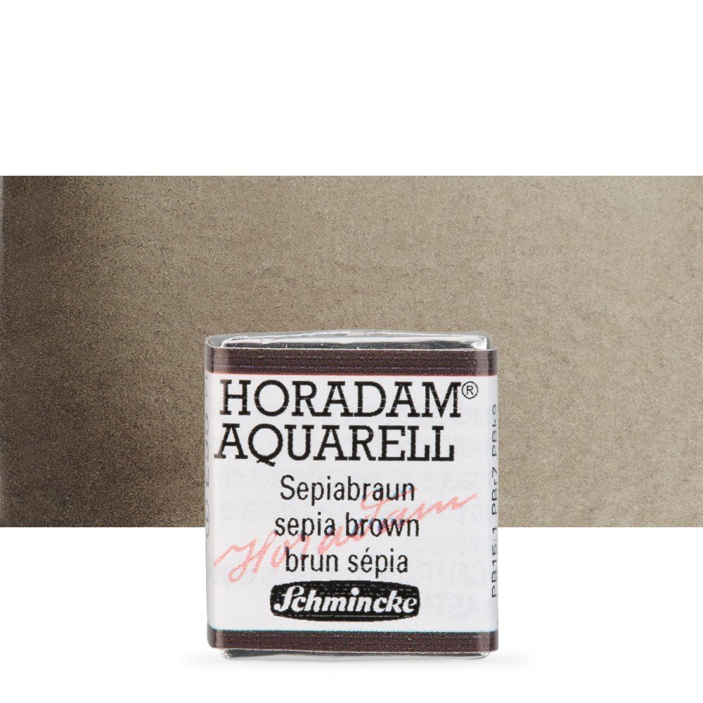 Schmincke Horadam Aquarell Artistik Sulu Boya Yarım Tablet Seri 1 663 sepia brown