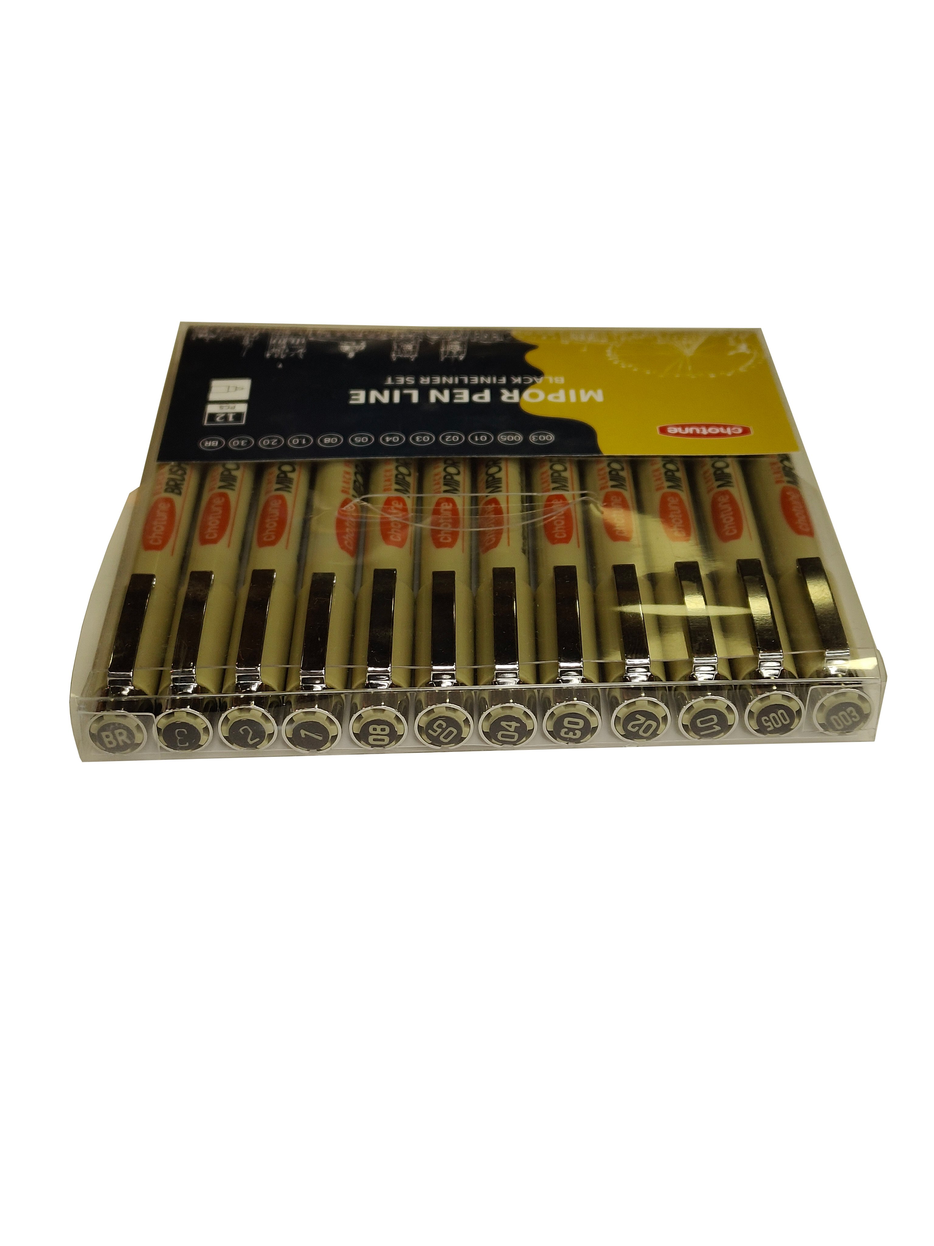 Eu - Chotune Mipor Pen Line Siyah 12'Li Kalem Seti