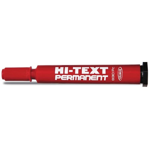 Hİ-TEXT PERMANENT MARKER YAN KESİK UÇ KIRMIZI 830PC