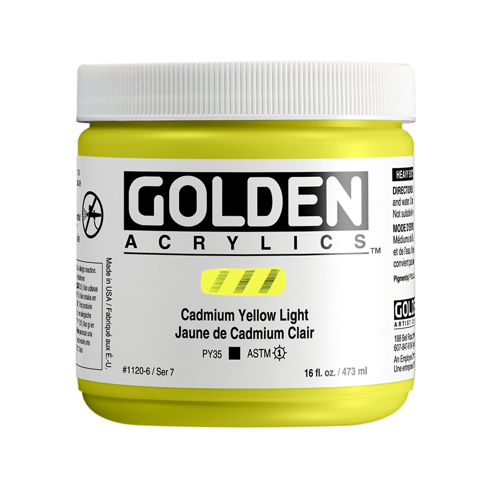 Golden Akrilik HB CADMIUM YELLOW LIGHT 473 ML