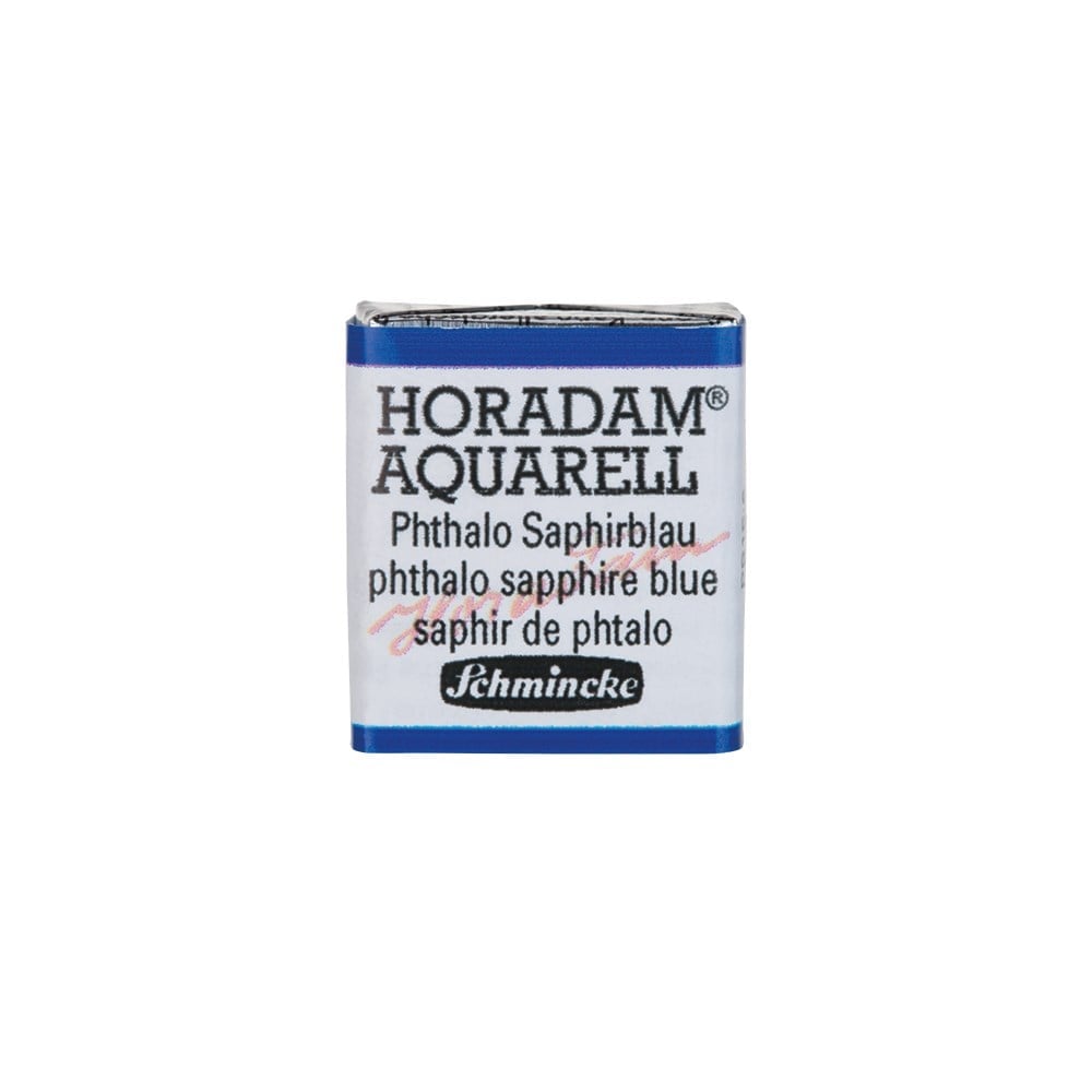 Schmincke Horadam Aquarell Artistik Sulu Boya Yarım Tablet Seri 2 477 phthalo sapphire blue