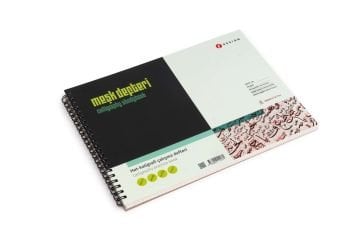 FDESİGN Meşk Defteri 20X27 Cm Asitsiz 90 Gram 80 Sayfa Hibrid Çizgili