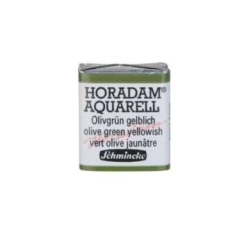 Schmincke Horadam Aquarell Artistik Sulu Boya Yarım Tablet Seri 2 525 olive green yellowish