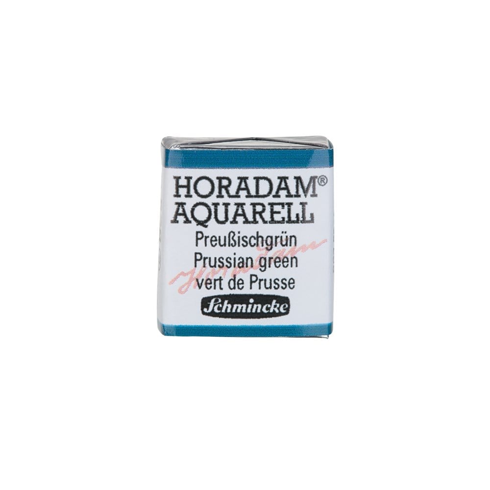 Schmincke Horadam Aquarell Artistik Sulu Boya Yarım Tablet Seri 2 528 prussian green