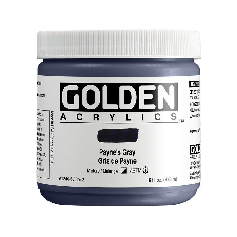 Golden Akrilik HB PAYNE'S GRAY 473 ML