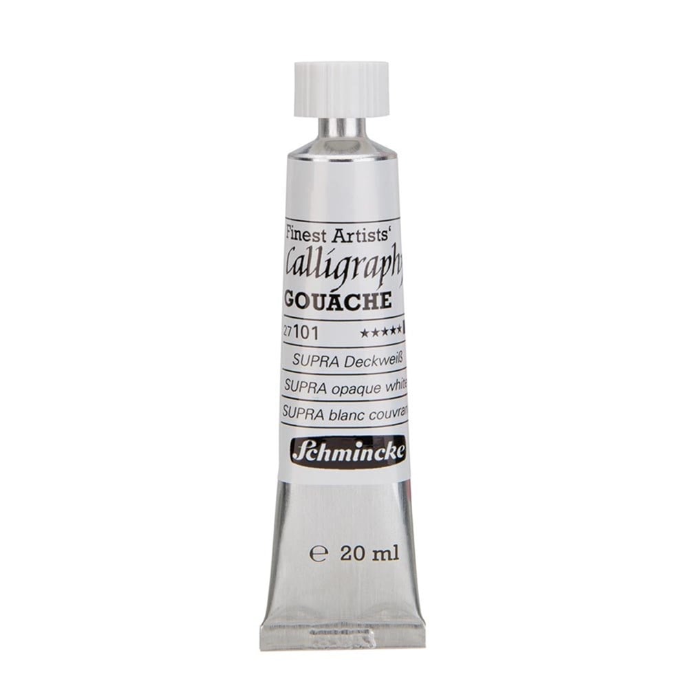Schmincke 101 supra opaque white calligraphy Gouache artist guaj Boya 20 ml