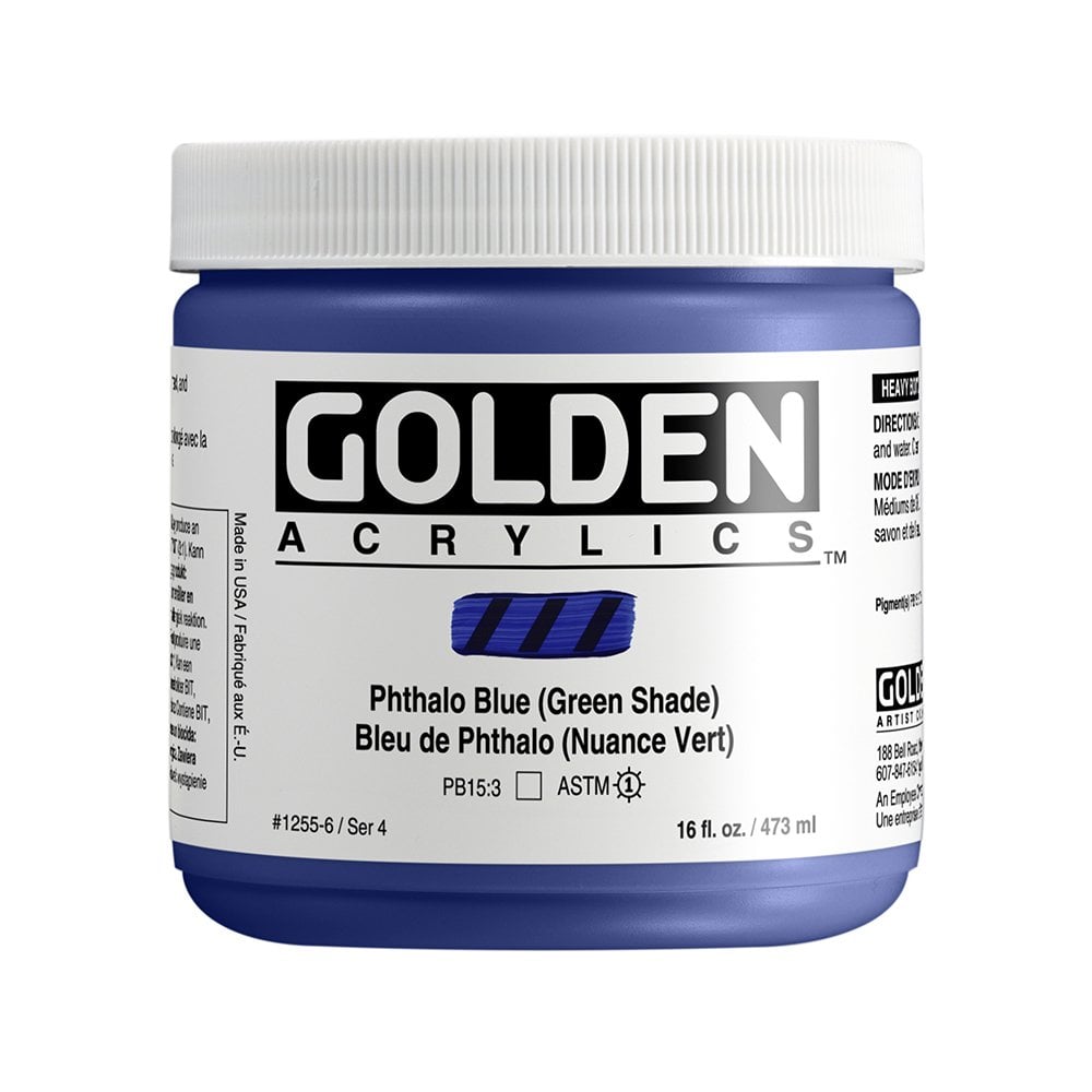 Golden Akrilik HB PHTH.BLUE (GRN SH.) 473 ML