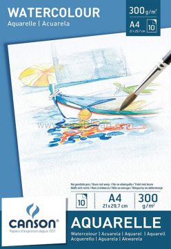 Canson Aquarelle 300 gr - A4 - 10 Yaprak