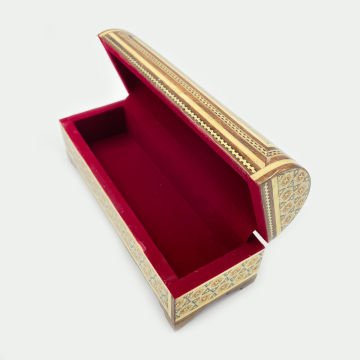 KALEMLİK AHŞAP KUTU  TEZHİPLİ SEDEF KAKMA SANDIK TİPİ