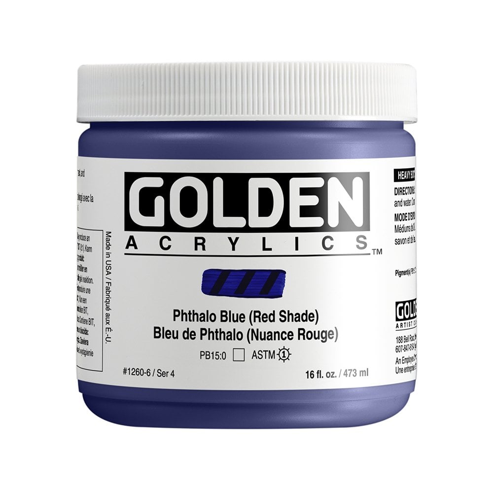 Golden Akrilik HB PHTH.BLUE (RED SH.) 473 ML