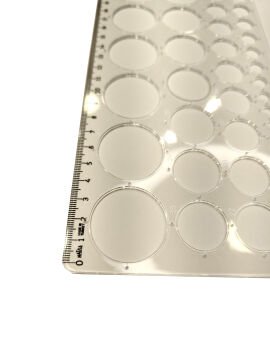 Hatas Daire Şablonu 1-35 mm 02271 Şeffaf