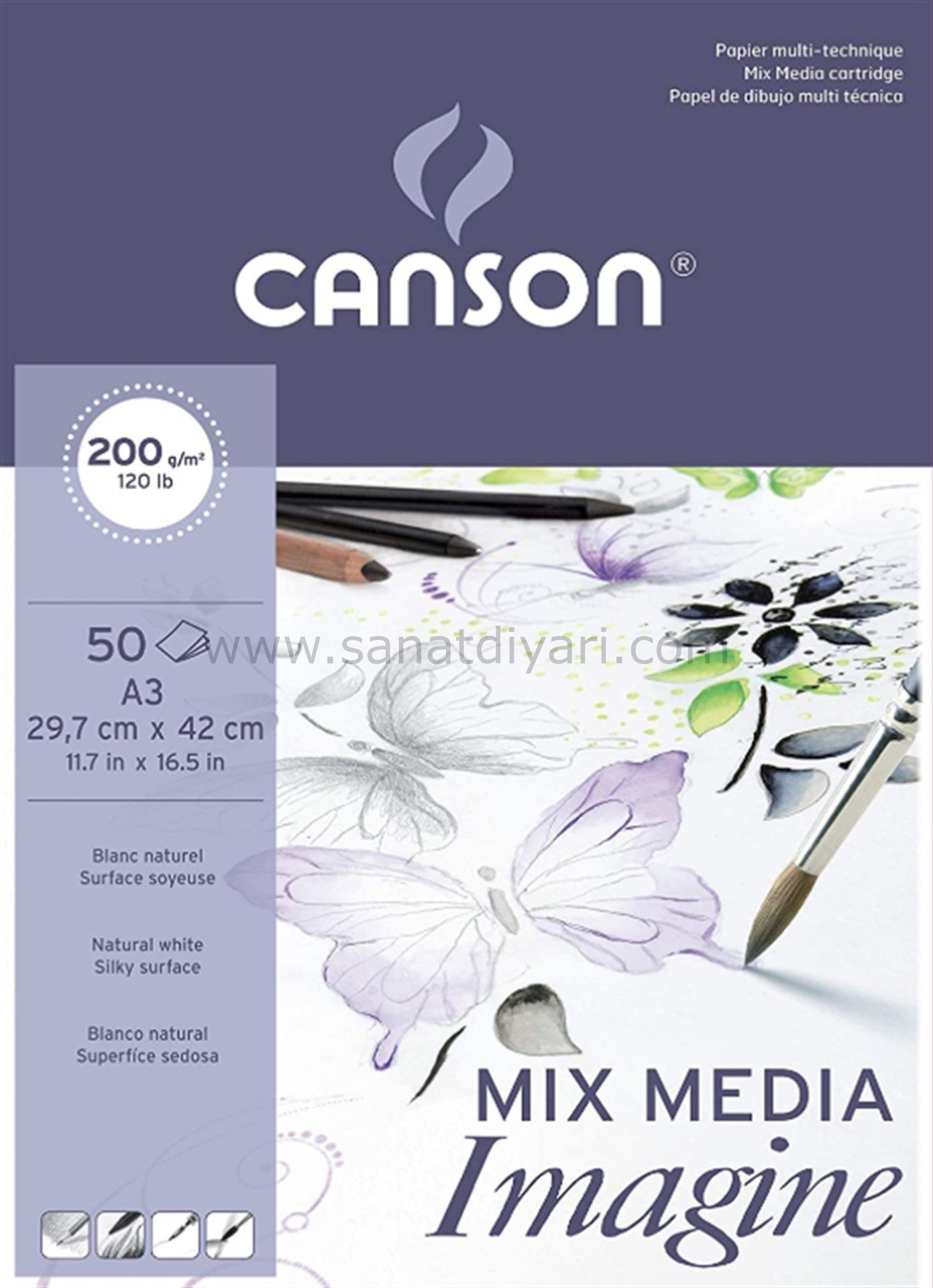Canson Mix Media İmagine 200 gr - A3 - 50 Yaprak