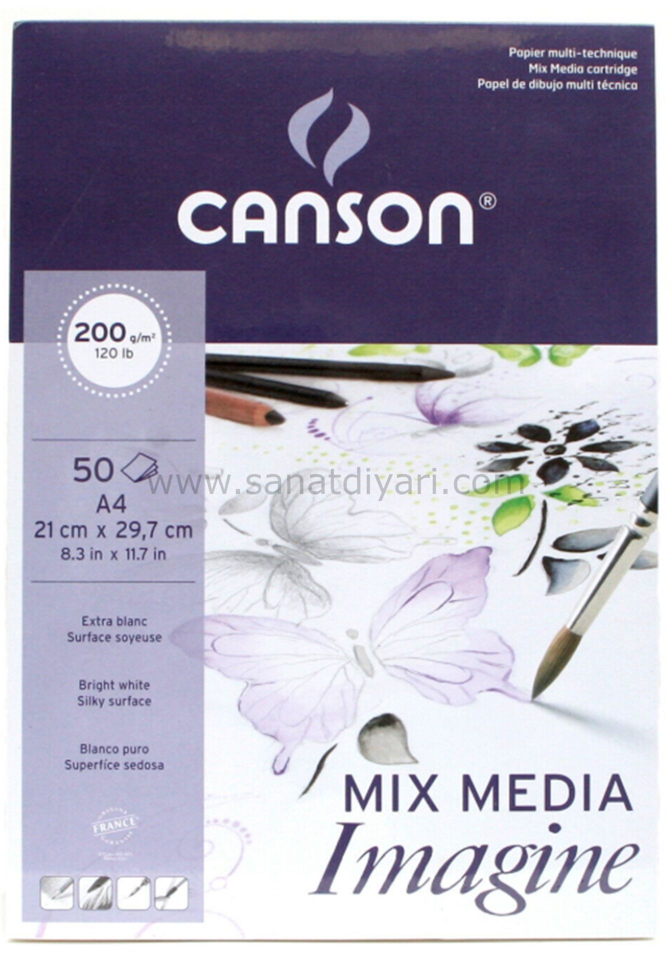 Canson Mix Media İmagine 200 gr - A4 - 50 Yaprak