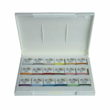 Afra Artists Water Colours Sulu Boya Yaldız Seti Medium Pan / Orta Boy Tablet 18'Li