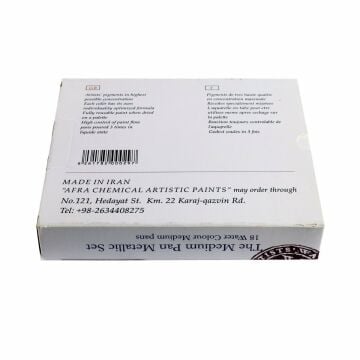 Afra Artists Water Colours Sulu Boya Yaldız Seti Medium Pan / Orta Boy Tablet 18'Li